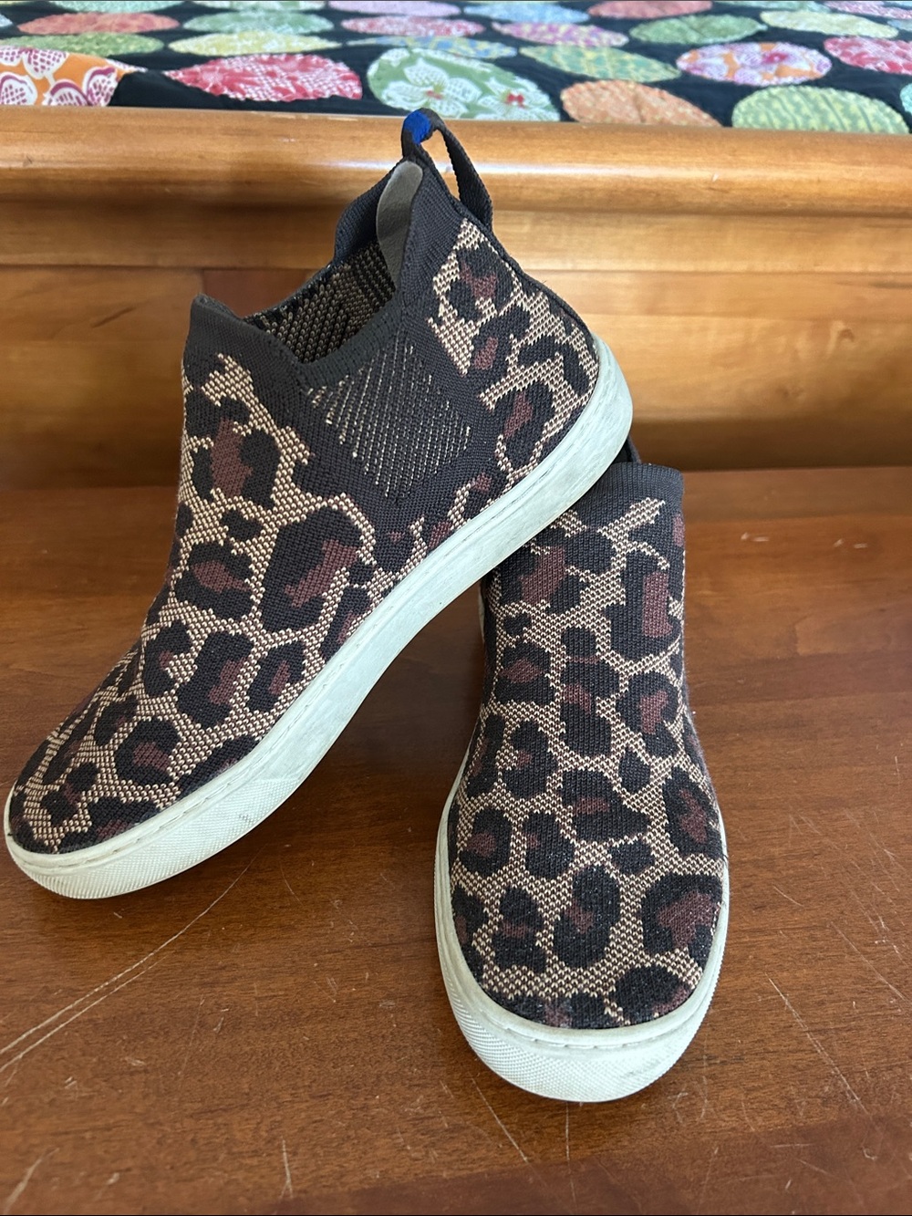 Leopard Print Slip-On Sneakers - Brown & Black